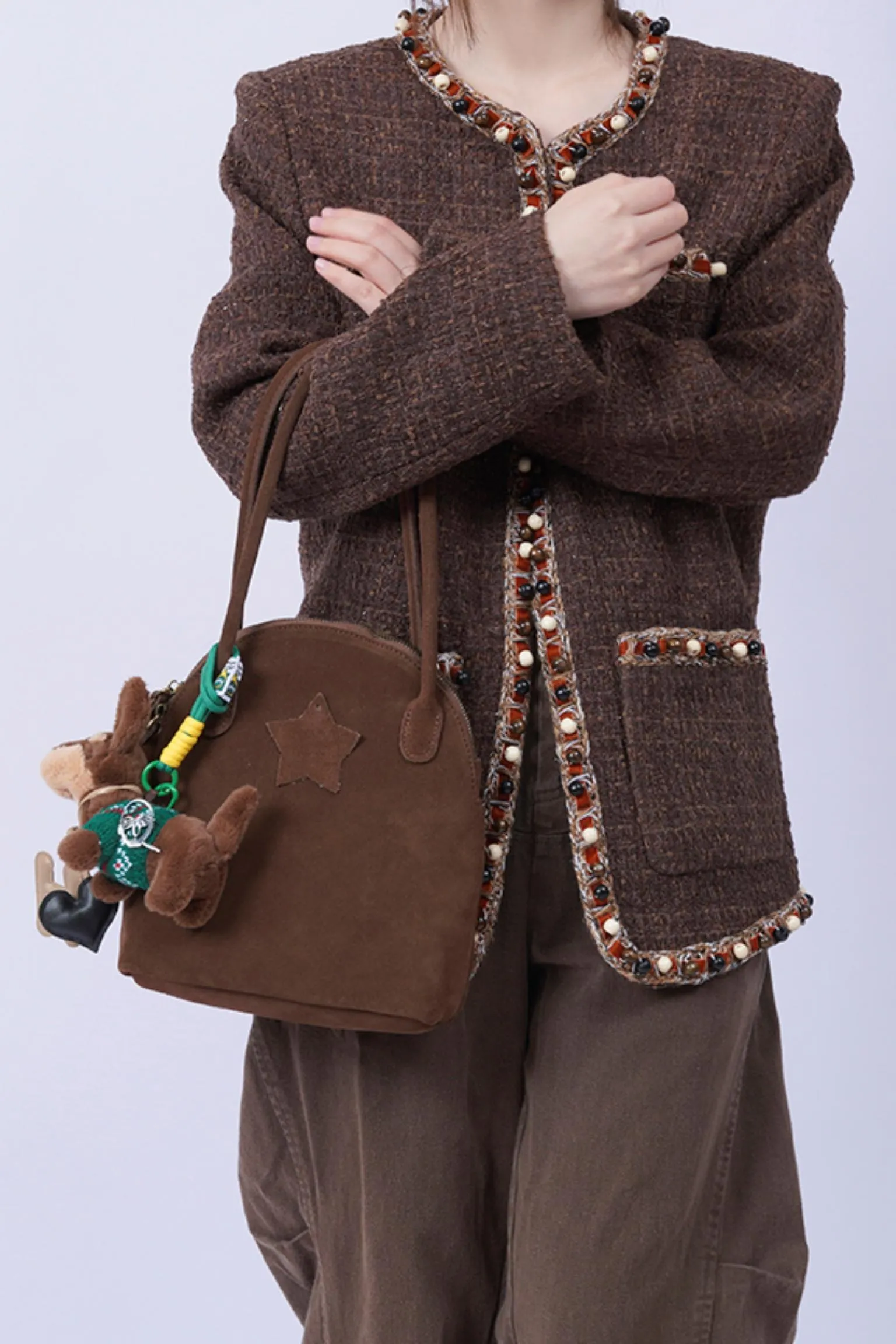 Luxury Suede Hobo Bag