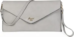 Mabel Women's Faux Leather Wristlet Clutch with Adjustable Strap – Small Evening Shoulder Purse – Piper