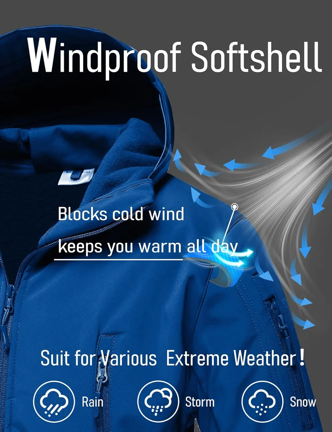 MAGCOMSEN Men's Tactical Jacket 7 Pockets Performance Fleece Lined Water Resistant Soft Shell Winter Coats