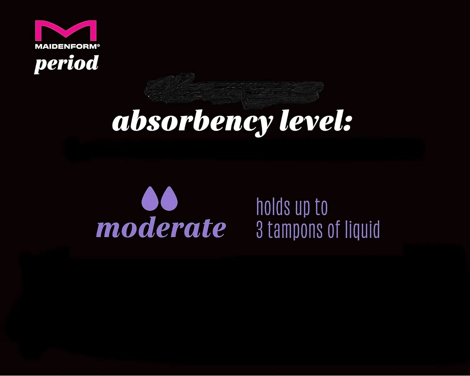 Maidenform Women's Period Bikini Underwear Moderate Absorbency 3 Pack