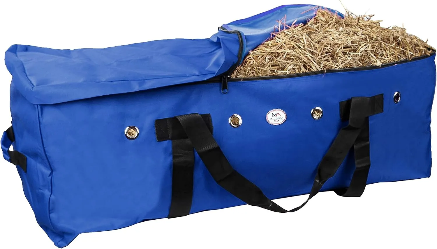 Majestic Ally 1200 D Nylon Fabric Large 44” x 20” x 16” and Extra Large 52" x 27" x21" Heavy-Duty Hay Bale Storage Bag (Royal Blue, Large)