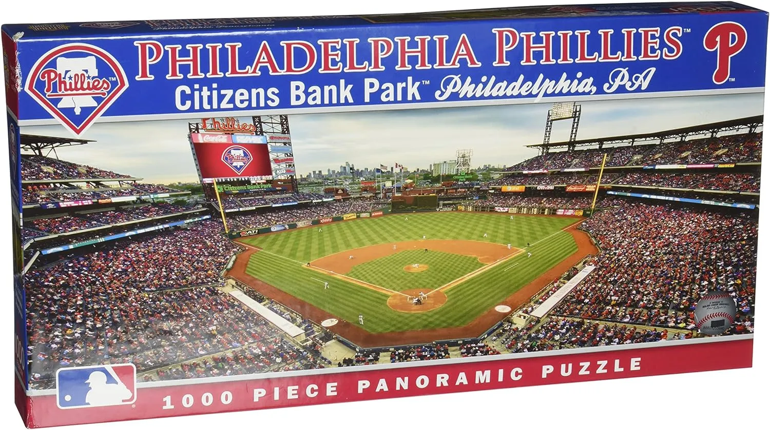 MasterPieces 1000 Piece Sports Jigsaw Puzzle - MLB Philadelphia Phillies Center View Panoramic - 13"x39"