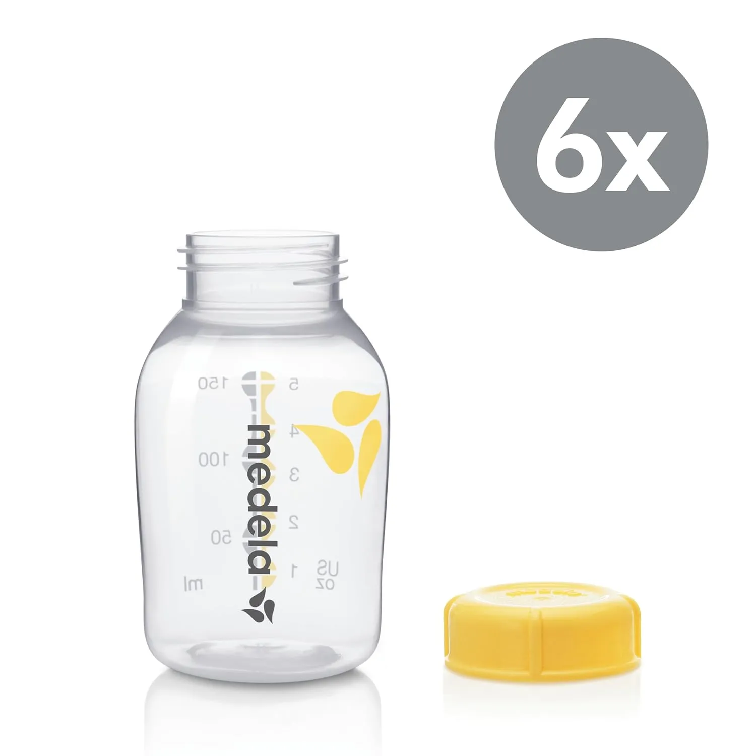 Medela Breast Milk Collection and Storage Bottles, BPA Free, 6 Pack, 5 Ounces, Compatible with Medela Breast Pumps