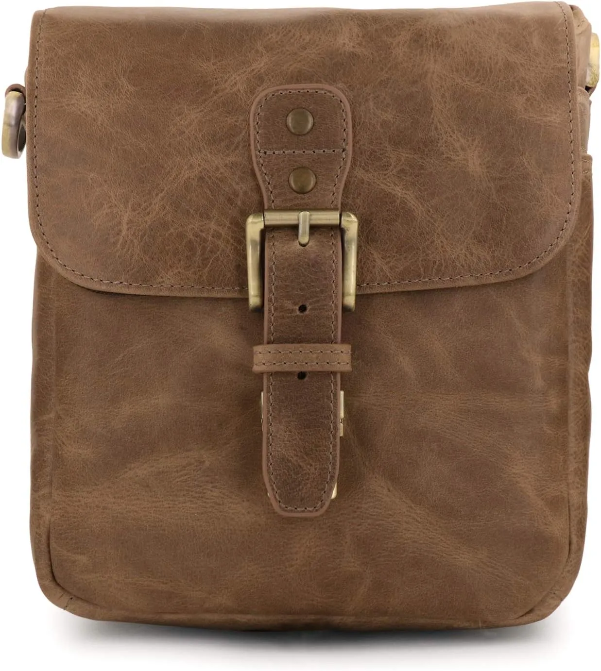 MegaGear Torres Mini MG1328 Genuine Leather Camera Messenger Bag for Mirrorless, Instant and DSLR Cameras