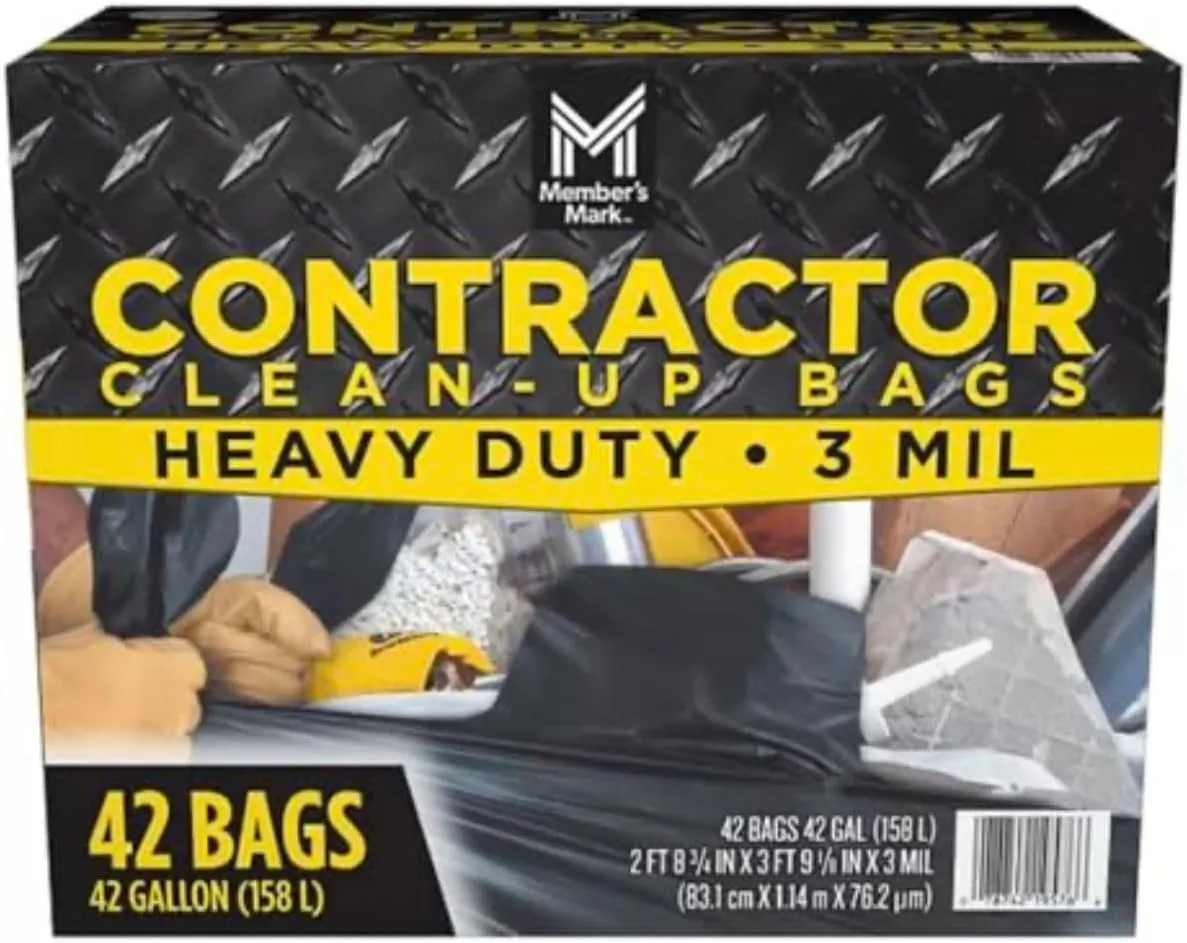 Member Mark Commercial Contractor Clean-Up Trash Bags 42 gal., 42 ct.