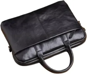 Men Laptop Briefcase, Leathers, Portable Vintage Messenger Bag, large capacity, Travel suitcase Bag, Water Resistant, for Office Business Travel College, 14.9in
