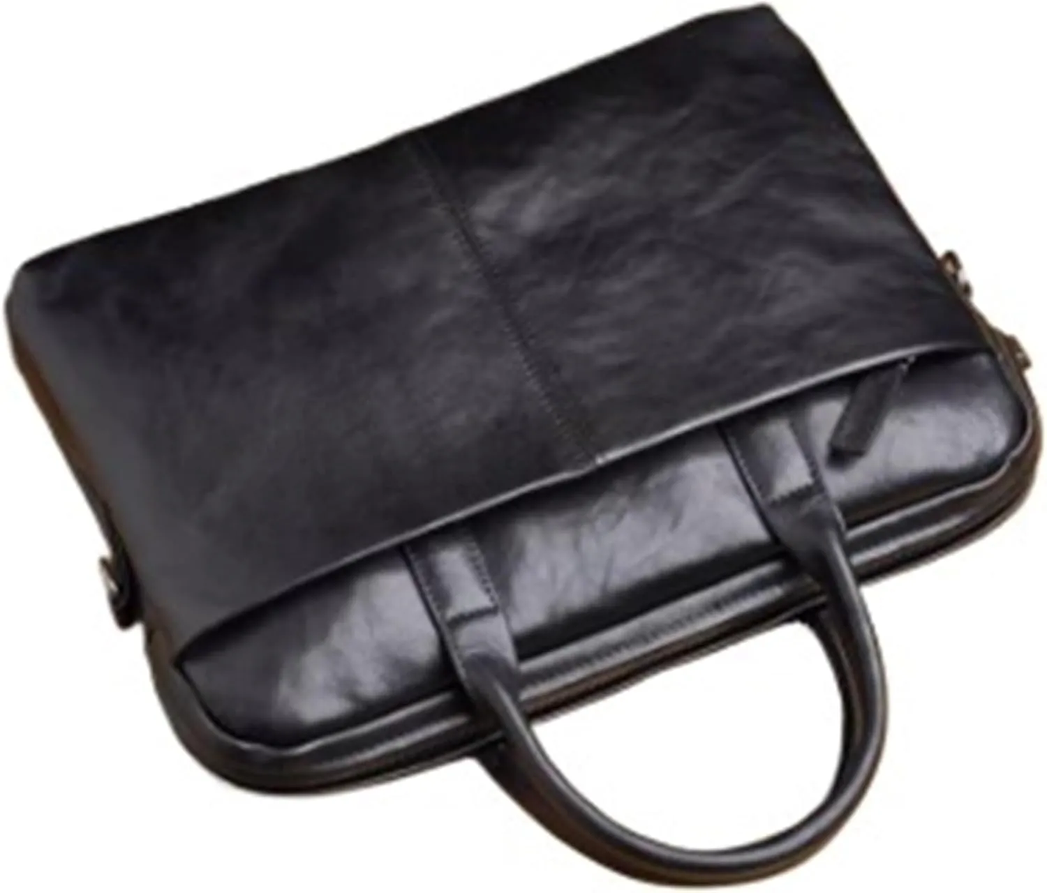 Men Laptop Briefcase, Leathers, Portable Vintage Messenger Bag, large capacity, Travel suitcase Bag, Water Resistant, for Office Business Travel College, 14.9in