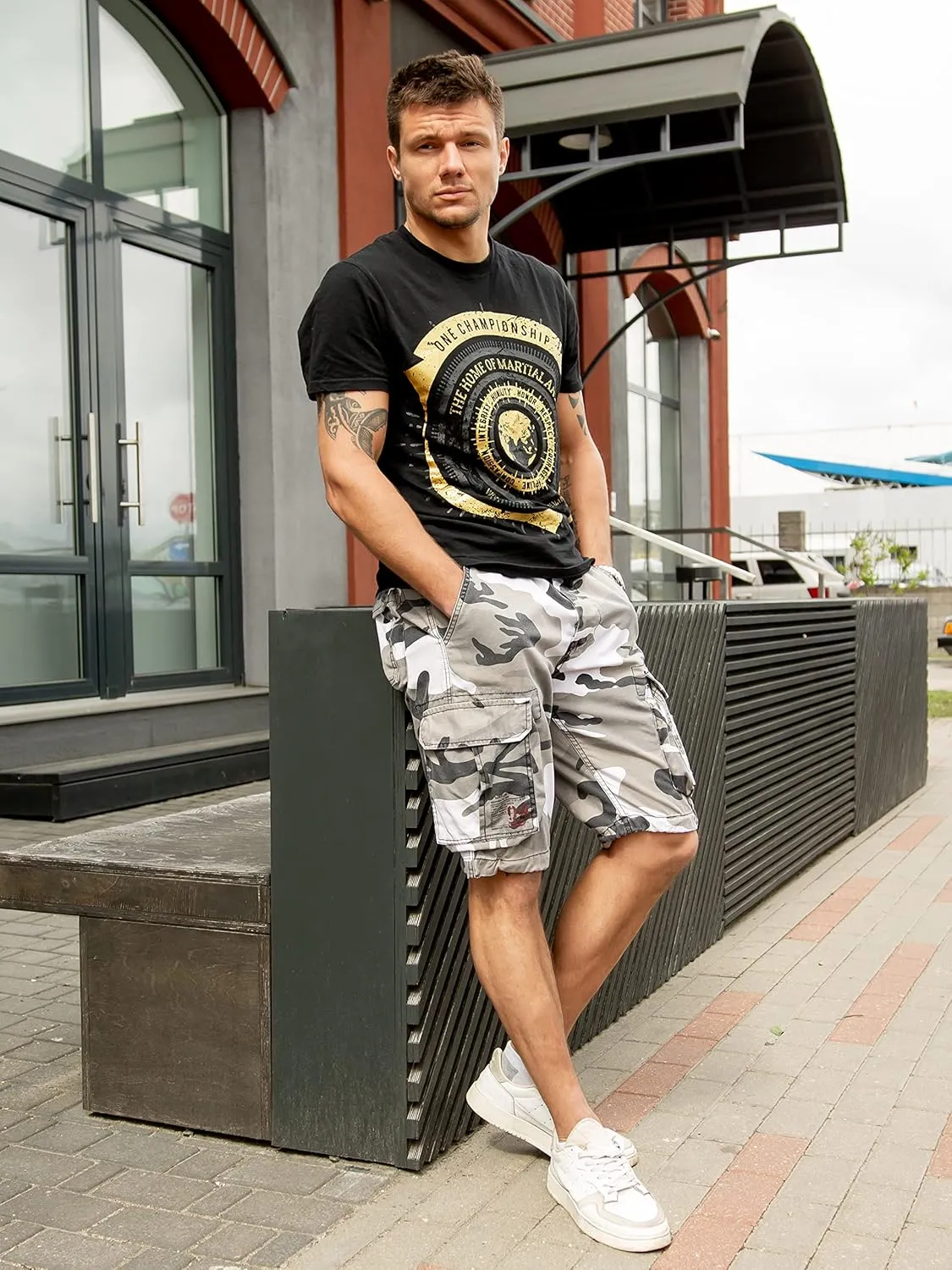 Men's Airborne Vintage Shorts Washed Urban