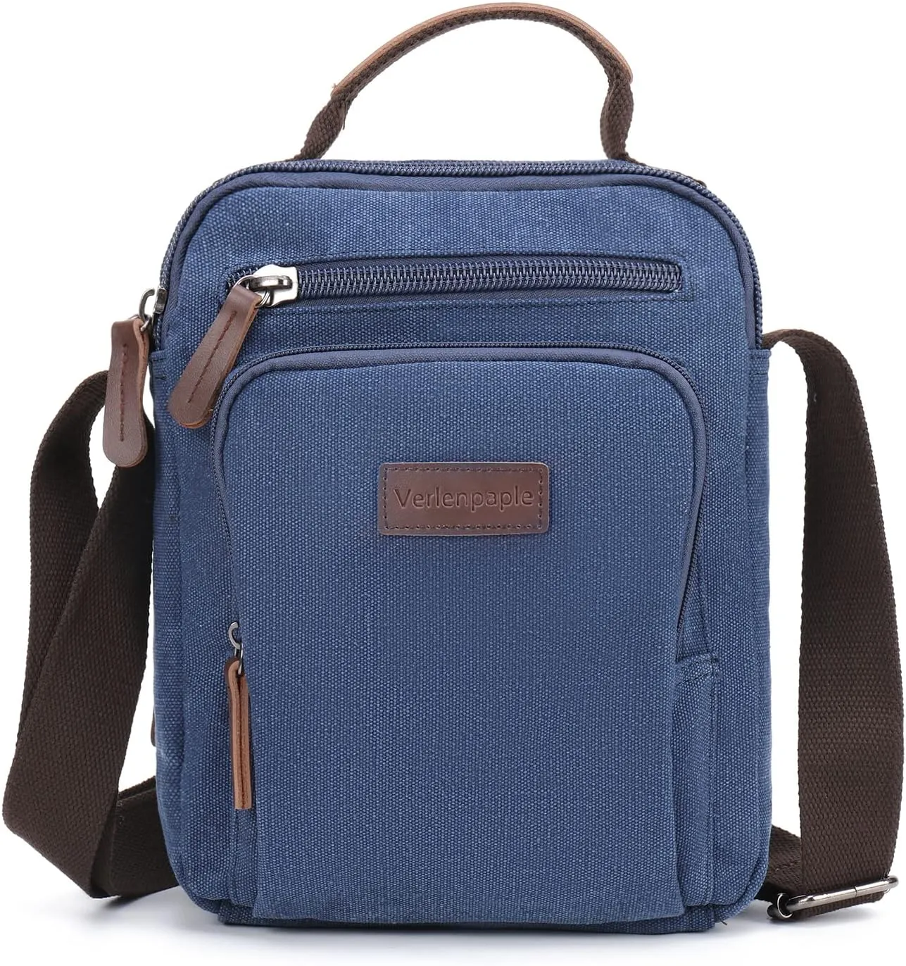 Men's Canvas Bag Shoulder Bags Small Travel Crossbody Bags Vintage Expansion Messenger Bag for Work Business