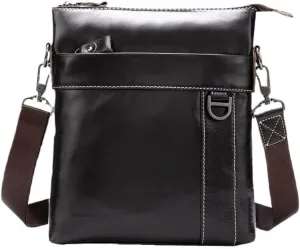 Men's Casual Shoulder Bag Crossbody Bag Top Layer Cowhide Handbag Office Workplace