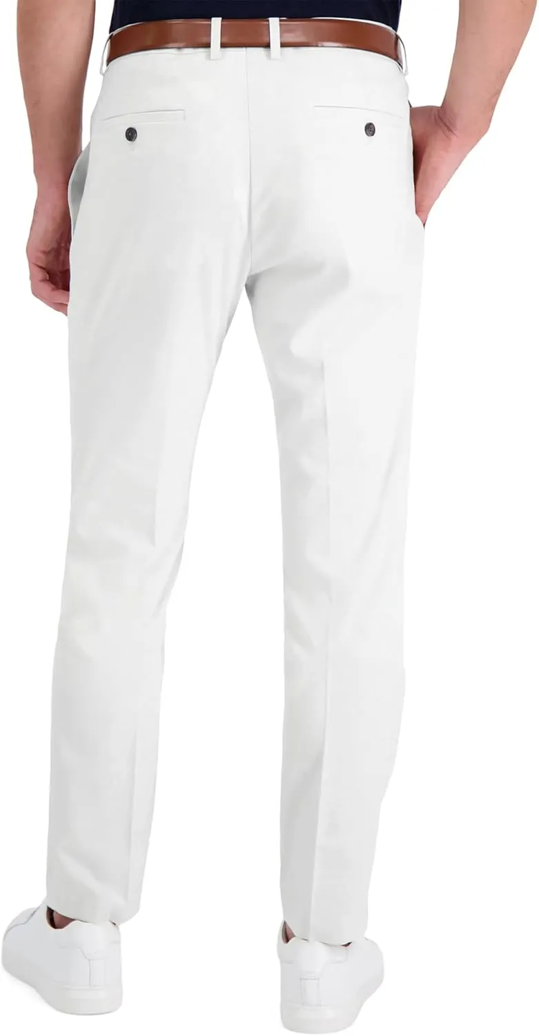 Men's Cozy Hidden Expandable Waist Dress Pants | Premium Stretch Texture Weave Work to Weekend Pants