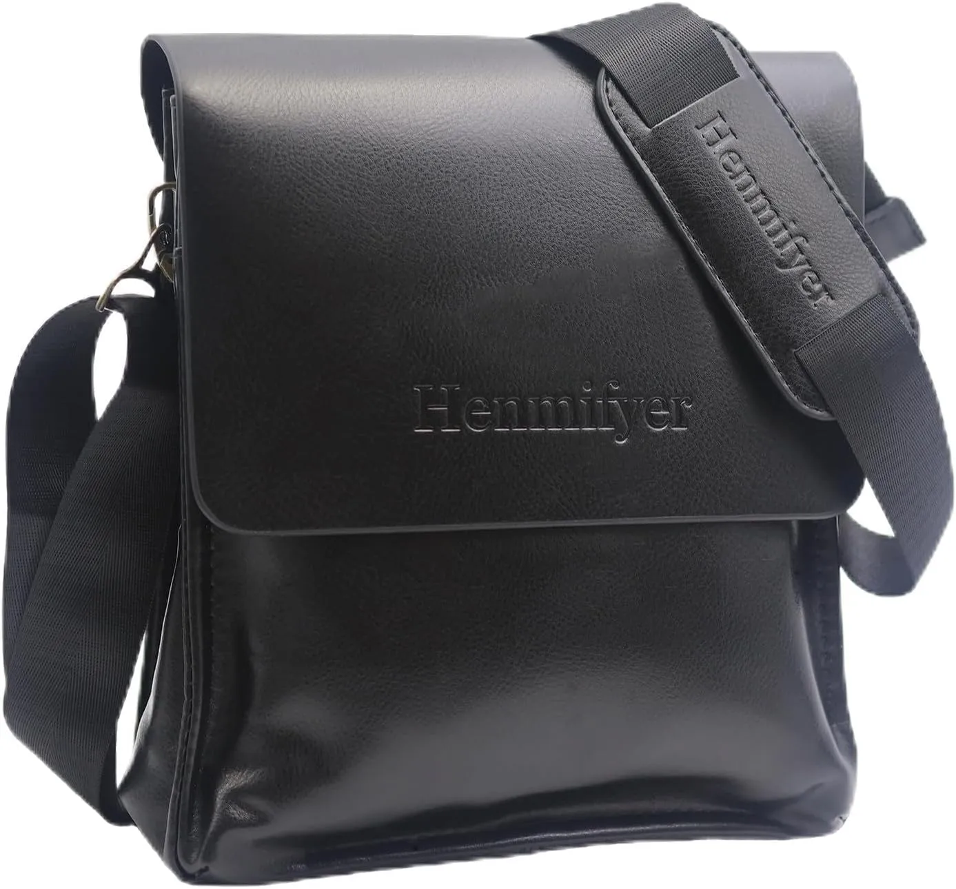 Mens Crossbody Bags Leather Messenger Shoulder Bag Side Sling Bag for Men Travel Work Business Magnetic Buckle