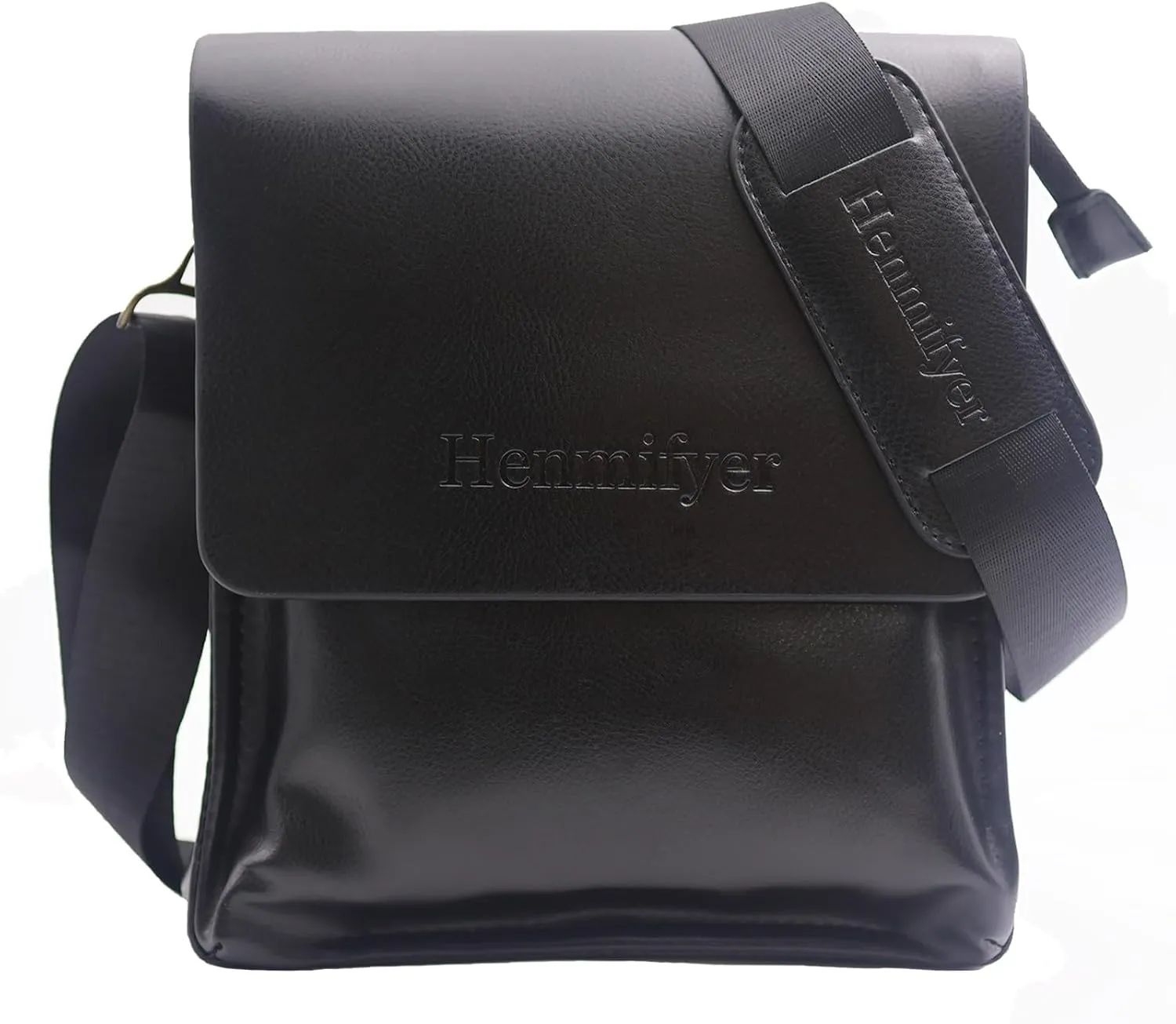 Mens Crossbody Bags Leather Messenger Shoulder Bag Side Sling Bag for Men Travel Work Business Magnetic Buckle