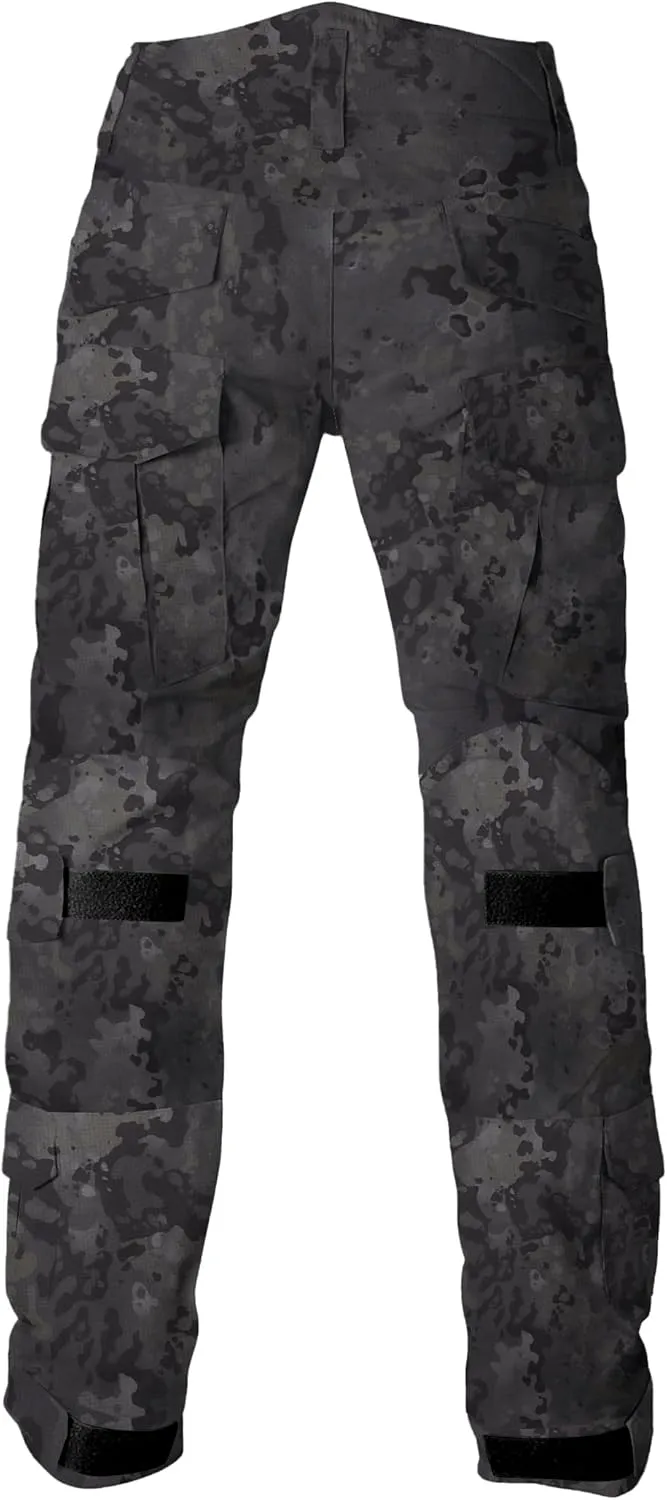 Men's Fleece Lined Tactical Pants Waterproof Hiking Pants Casual Thermal Cargo Pants Winter Insulated Work Pants