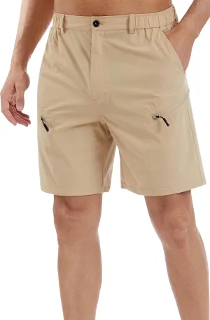 Mens Hiking Cargo Shorts 7" Inseam Mens Golf Stretch Shorts with Multipocket,Quick Dry Breathable Work Shorts