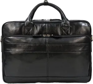 Mens Leather Messenger Bag Laptop Briefcase Business Satchel Computer Work Commute Travel College Shoulder Bag