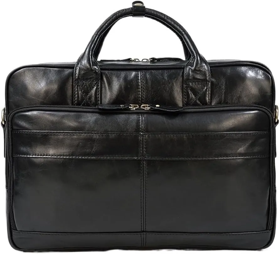 Mens Leather Messenger Bag Laptop Briefcase Business Satchel Computer Work Commute Travel College Shoulder Bag