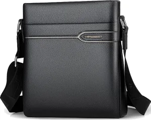 Men's Leather Shoulder Bag, Men Purse Messenger Bag Business Shoulder Bag Crossbody Briefcase