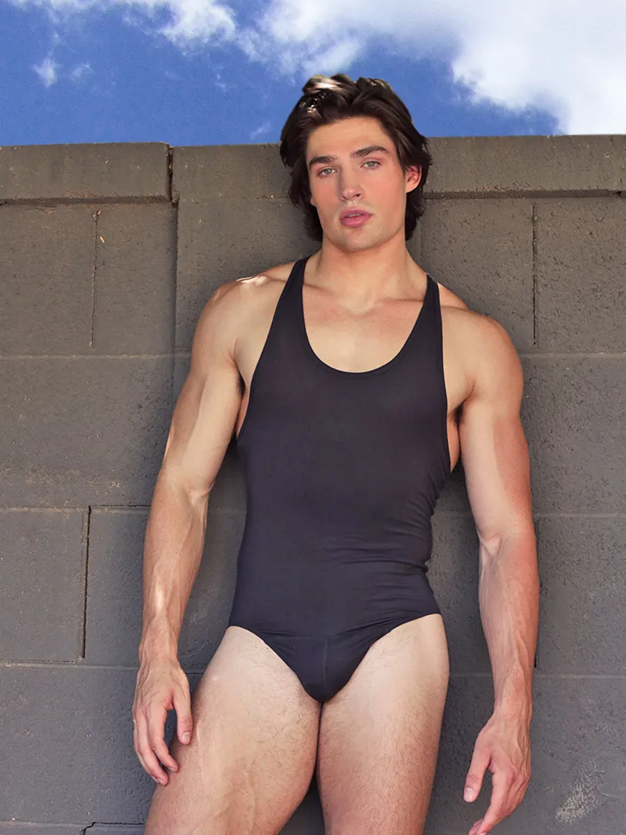 Men's Modal Bodysuit -  Black