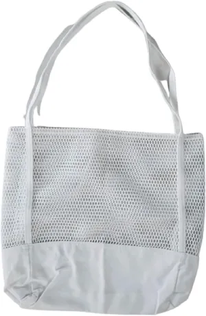 Mesh Beach Tote Womens Shoulder Handbag,Large Tote Bags, Reusable Grocery Tote Bag, Natural Cotton Bags with Long Handle.