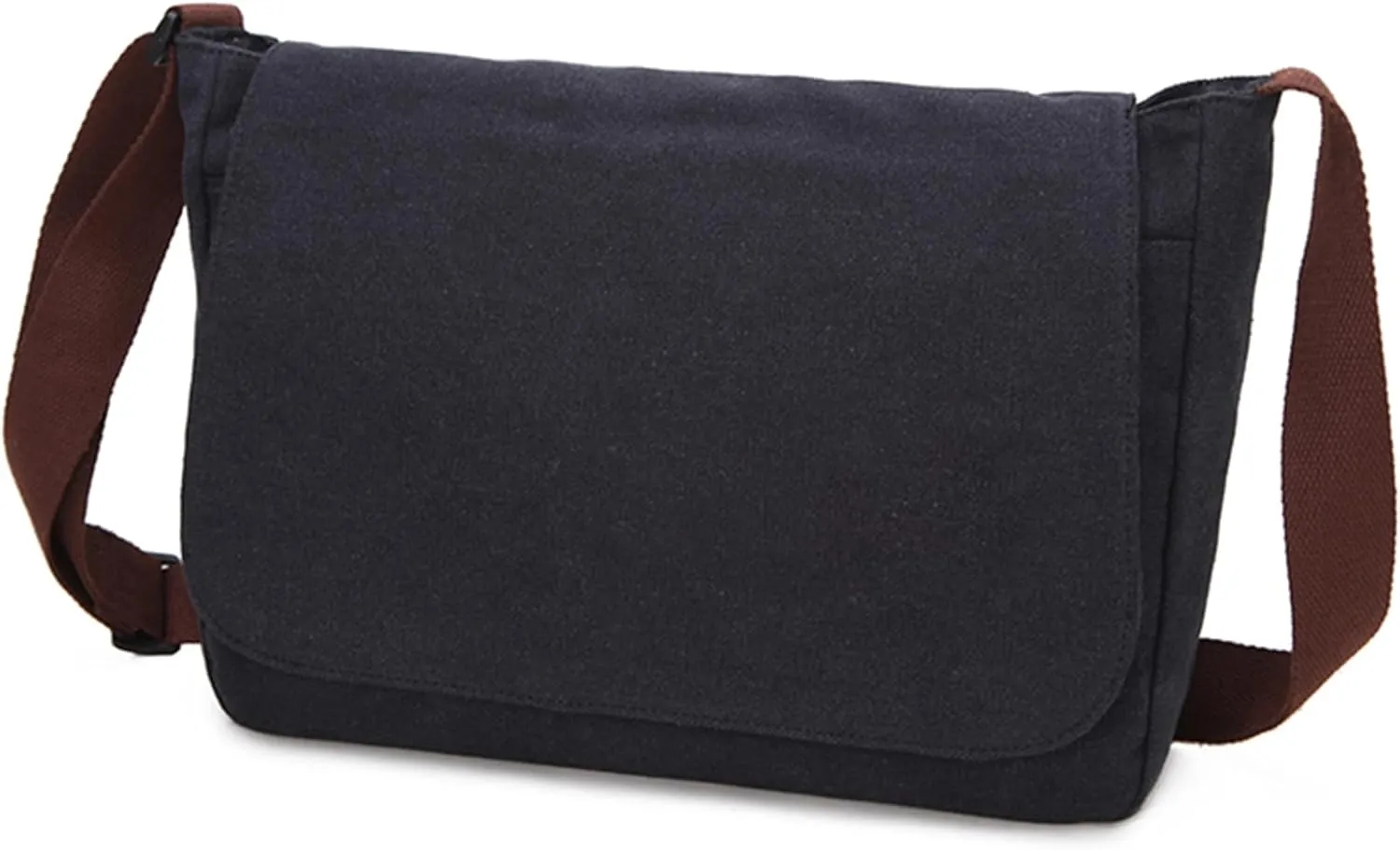 Messenger Bag, Classic Vintage Messenger Bags, Canvas Messenger Bag, Shoulder Bag Crossbody Bag, Small Messenger Bag for Men Women, Crossbody Shoulder Bag Casual Work Bag (Black)