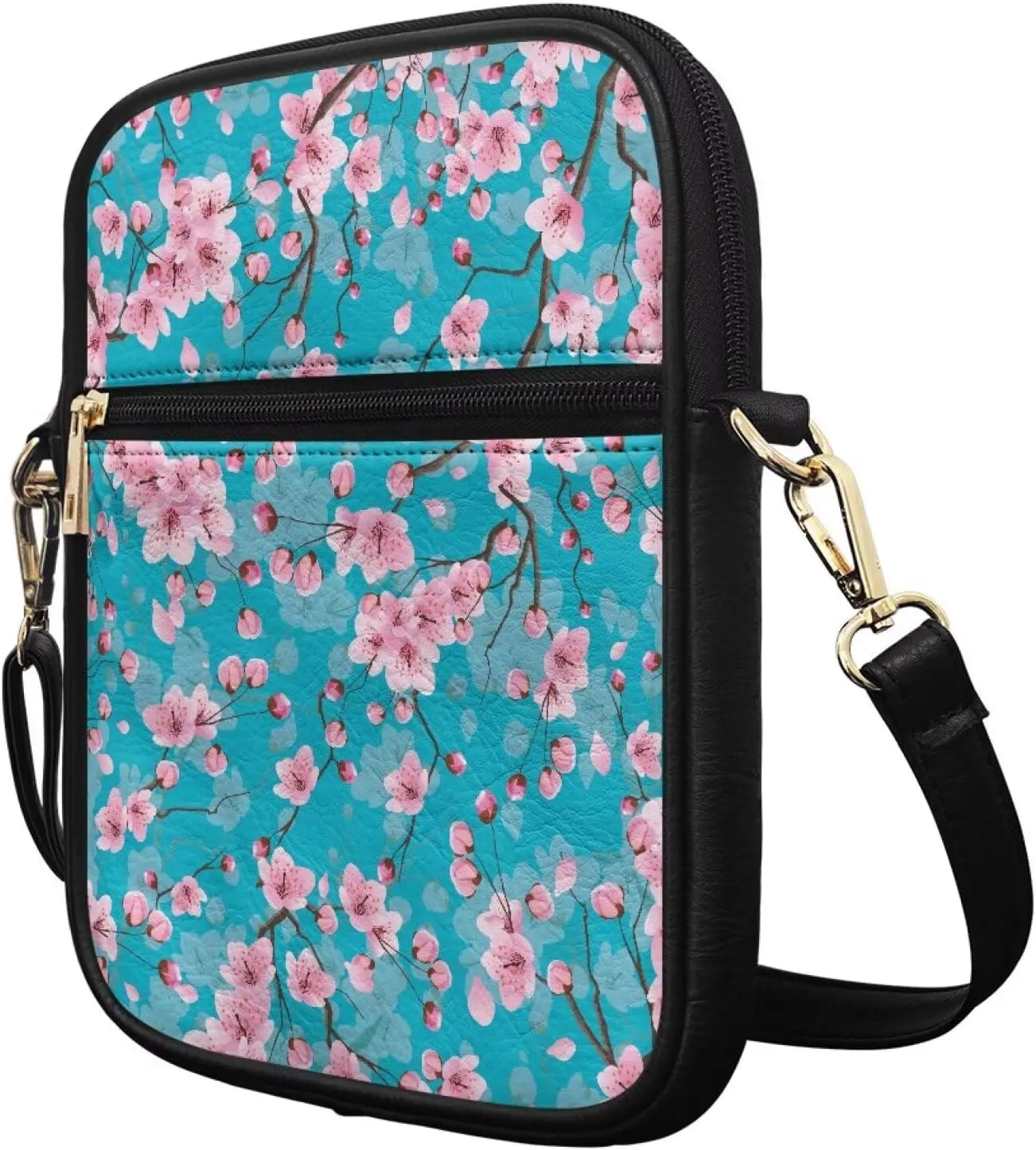 Messenger Bag for Women Men Leather Crossbody Bag Messenger Bag Purse with Adjustable Strap Travel Sling Bag
