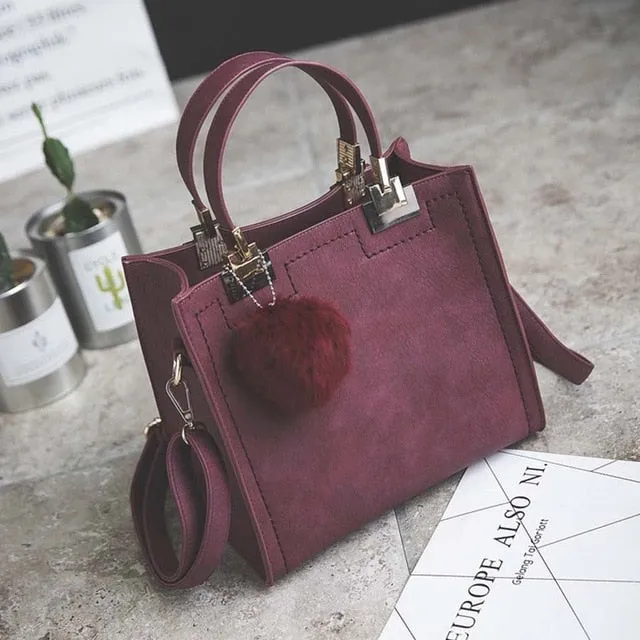 messenger High-grade women shoulder bag women Sophisticated luxury Scrub bag Hairball On-time delivery designer LANLOU leather handbag women bags handbags bag