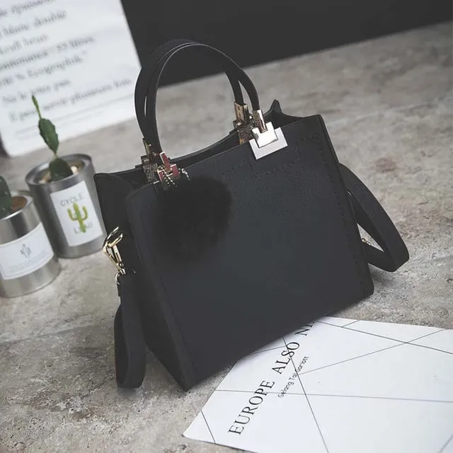 messenger High-grade women shoulder bag women Sophisticated luxury Scrub bag Hairball On-time delivery designer LANLOU leather handbag women bags handbags bag