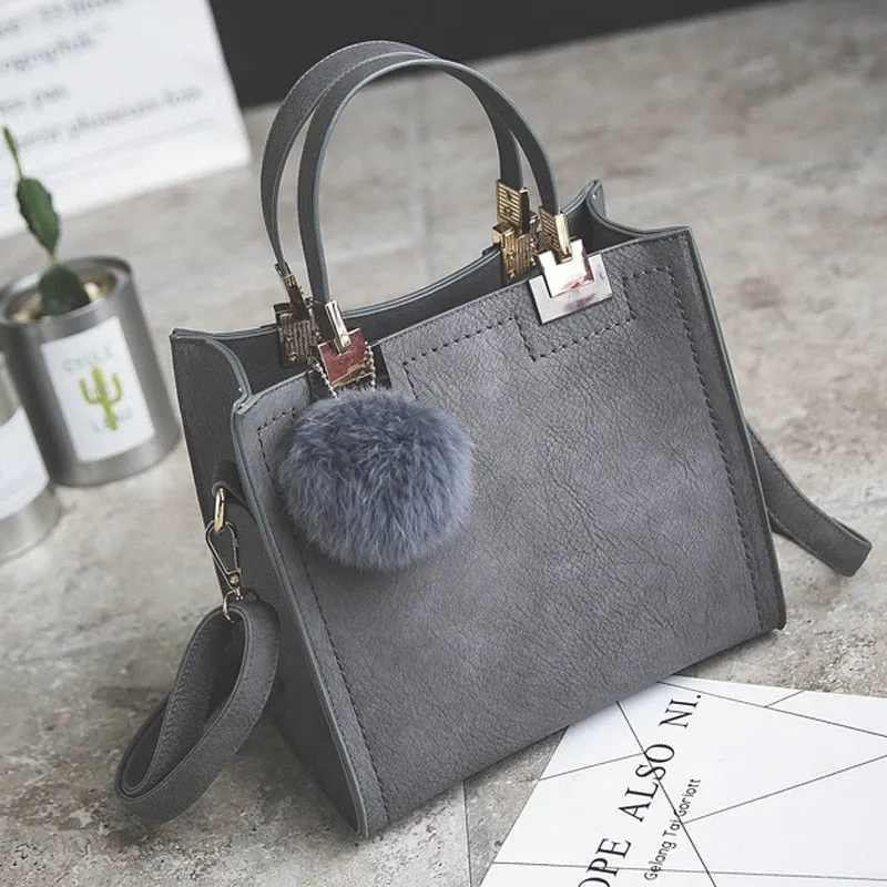 messenger High-grade women shoulder bag women Sophisticated luxury Scrub bag Hairball On-time delivery designer LANLOU leather handbag women bags handbags bag