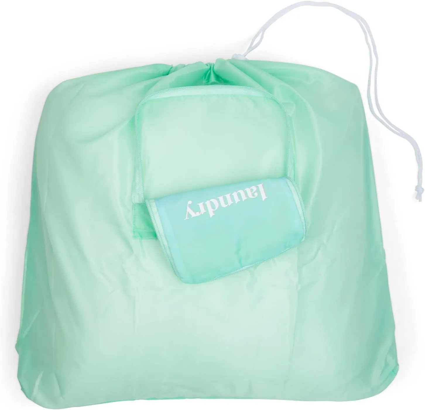 Miamica Soft Travel Laundry Bag with Zipper & Drawstring, 21” x 22” – Keep Your Dirty Clothes Separate & Organized