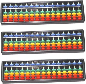 Milisten 3pcs 15 Abacus Educational Tool for Early Math Learning and Brain Development Portable Arithmetic Calculator for Home and Classroom Use