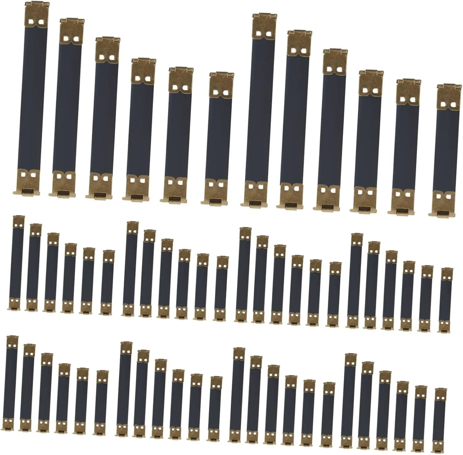 MINAOLULUS 1Set Assorted Metal Clasp for Bag Making Flexible Internal Spring Clips for Purses Coin Pouches and Handbags Durable Hardware for DIY Sewing Projects