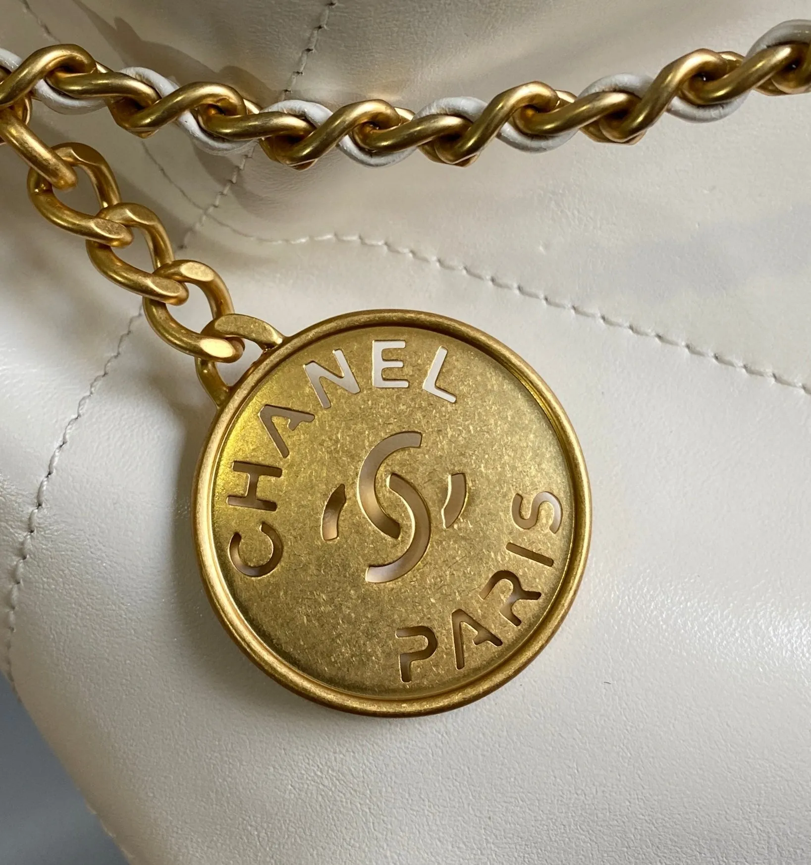 MINI 20CM HOBO Best-selling deal Reliable WHITE CHANEL LAMBSKIN GHW