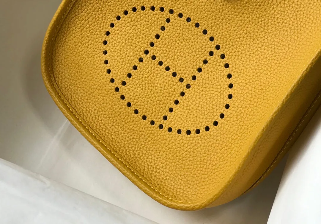 Mini Evelyne 18cm Dark Yellow Togo Ghw