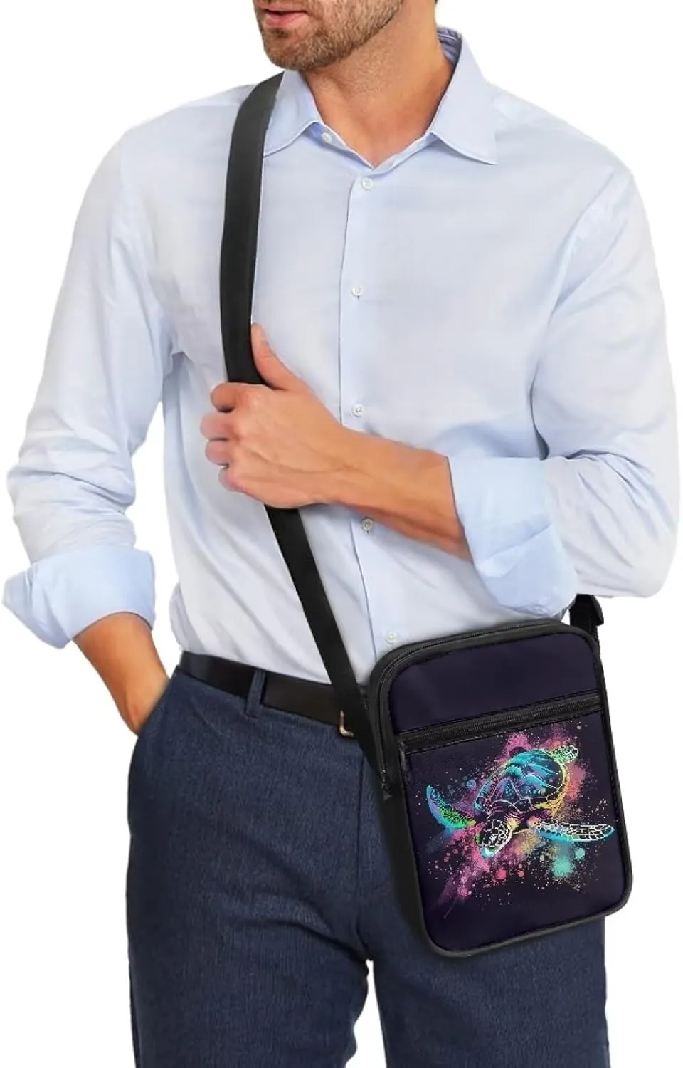 Mini Messenger Bag Small Crossbody Bags for Women Men Sling Bag Satchel Bag Shoulder Bag with Multi Pockets