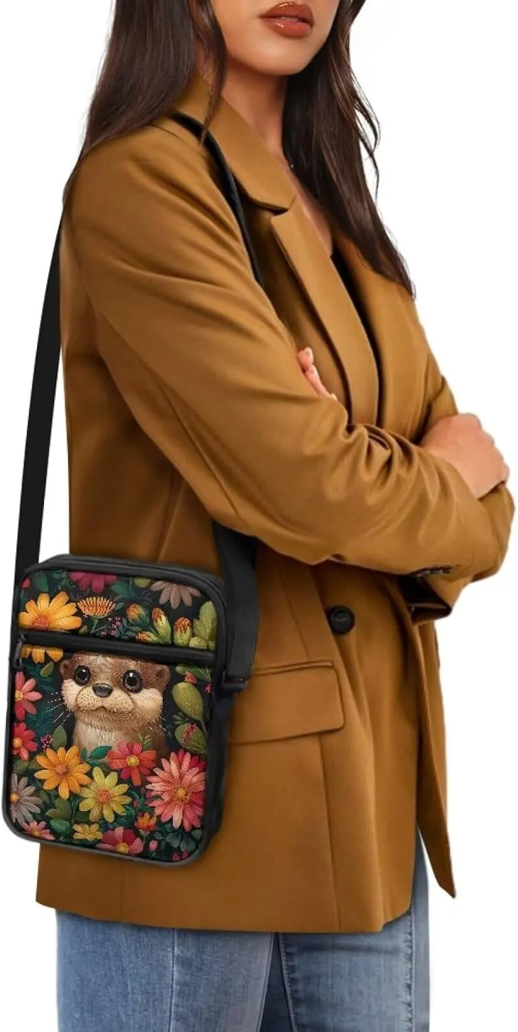 Mini Messenger Bag Small Crossbody Bags for Women Men Sling Bag Satchel Bag Shoulder Bag with Multi Pockets