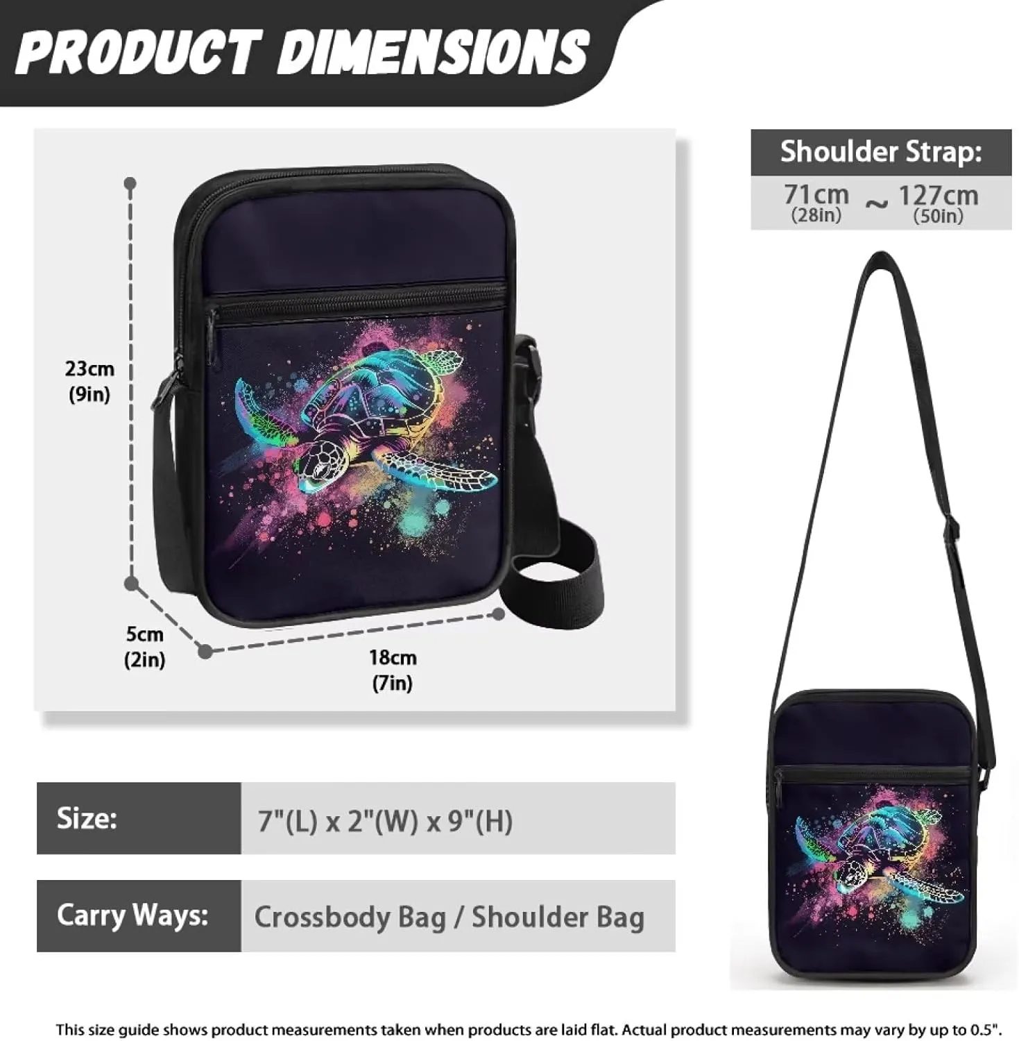 Mini Messenger Bag Small Crossbody Bags for Women Men Sling Bag Satchel Bag Shoulder Bag with Multi Pockets