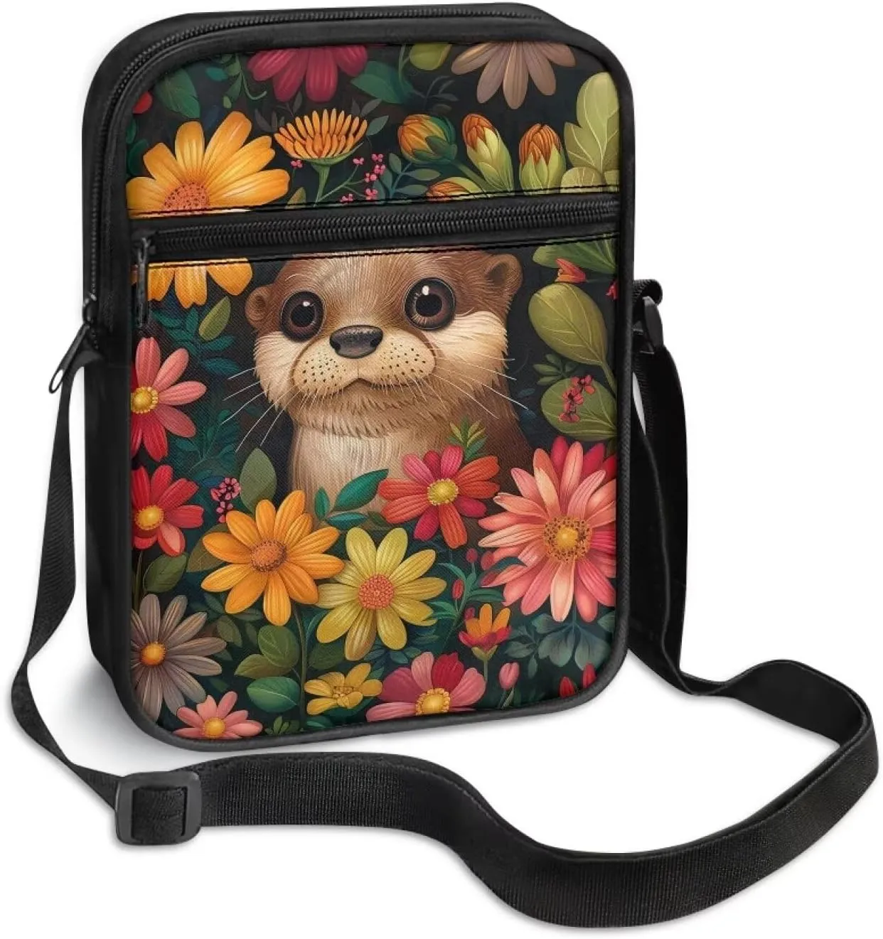 Mini Messenger Bag Small Crossbody Bags for Women Men Sling Bag Satchel Bag Shoulder Bag with Multi Pockets