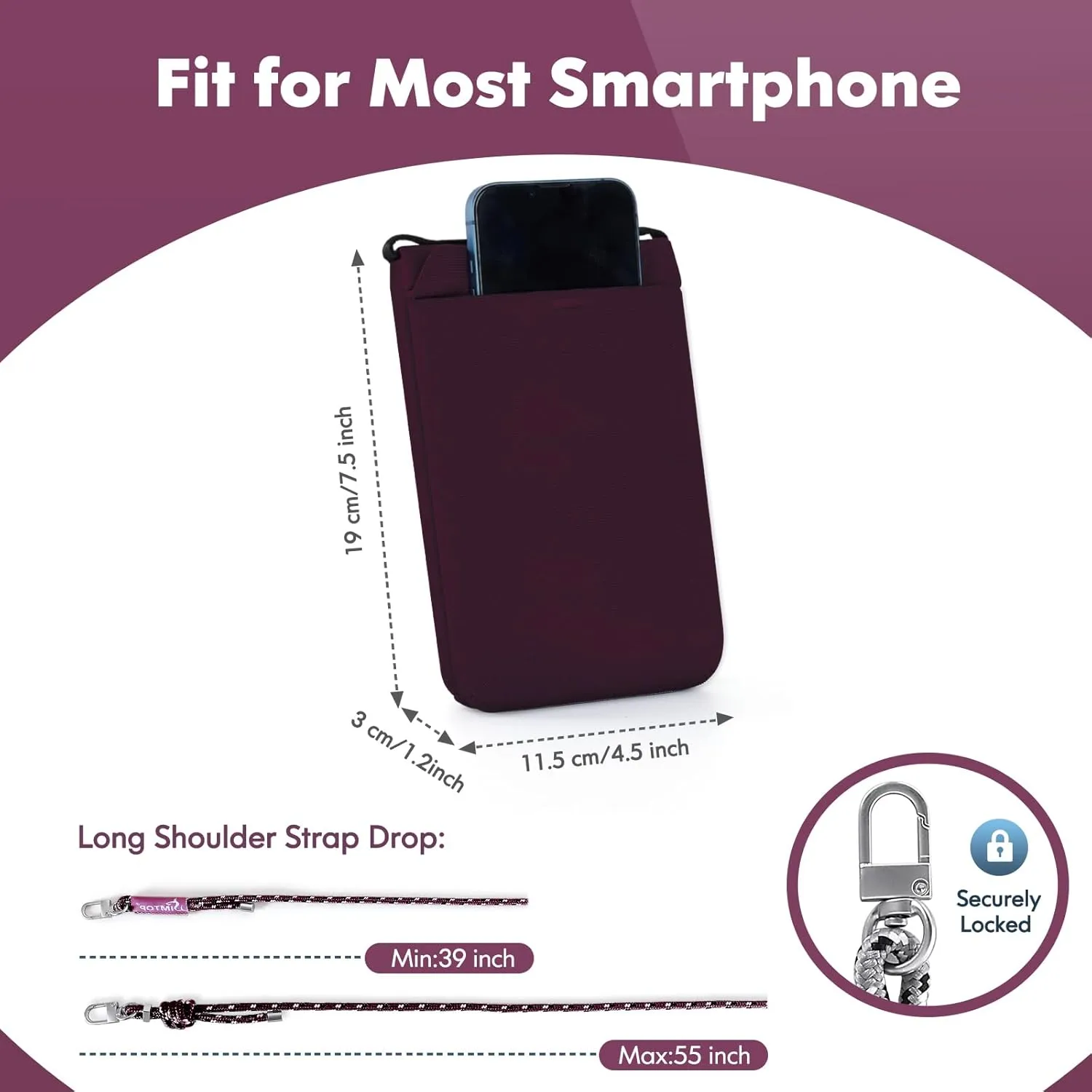 Mini Phone Purse Bag - Nylon Wallet & Crossbody Bags for Women with Adjustable Strap, Credit Card Slot, RFID & Waterproof