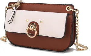 MKF Collection Crossbody Bag for Women, Vegan Leather Shoulder Bag Chain Strap Handbag Purse By Mia K