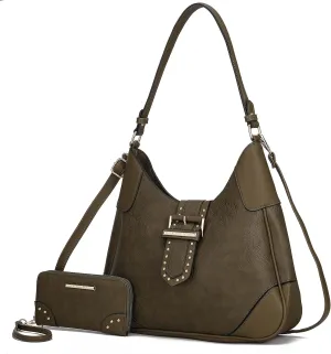 MKF Collection Shoulder bags for women, crossover handbag, Hobo side messenger Bag & Matching Wrislet Wallet