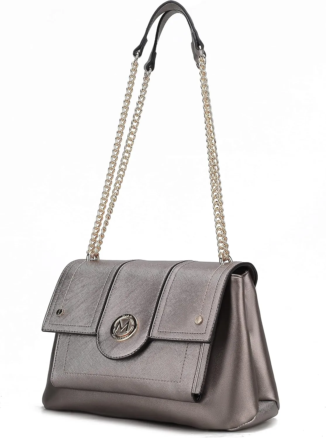 MKF Crossbody Bag for Women – PU Leather Pocketbook Handbag – Designer Side Messenger Purse, Shoulder Crossover