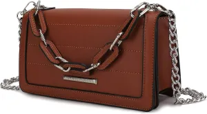 MKF Crossbody Bags for Women – PU Leather Pocketbook Handbag – Medium Side Messenger Purse, Shoulder Strap