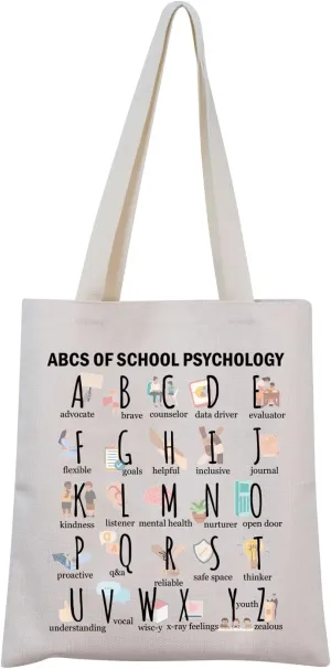 MNIGIU School Psychology Tote Bag - Psychology Graduation Gift - Metal Health Gift
