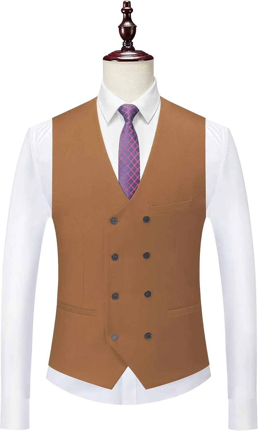 MOGU Mens 3 Piece Suit Slim Fit Tuxedo for Homecoming Wedding Prom Blazer Jacket Vest Pants with Tie Set