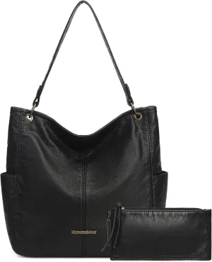 Montana West Hobo Purses for Women Soft Top Handle Shoulder Bag with Wallet Set
