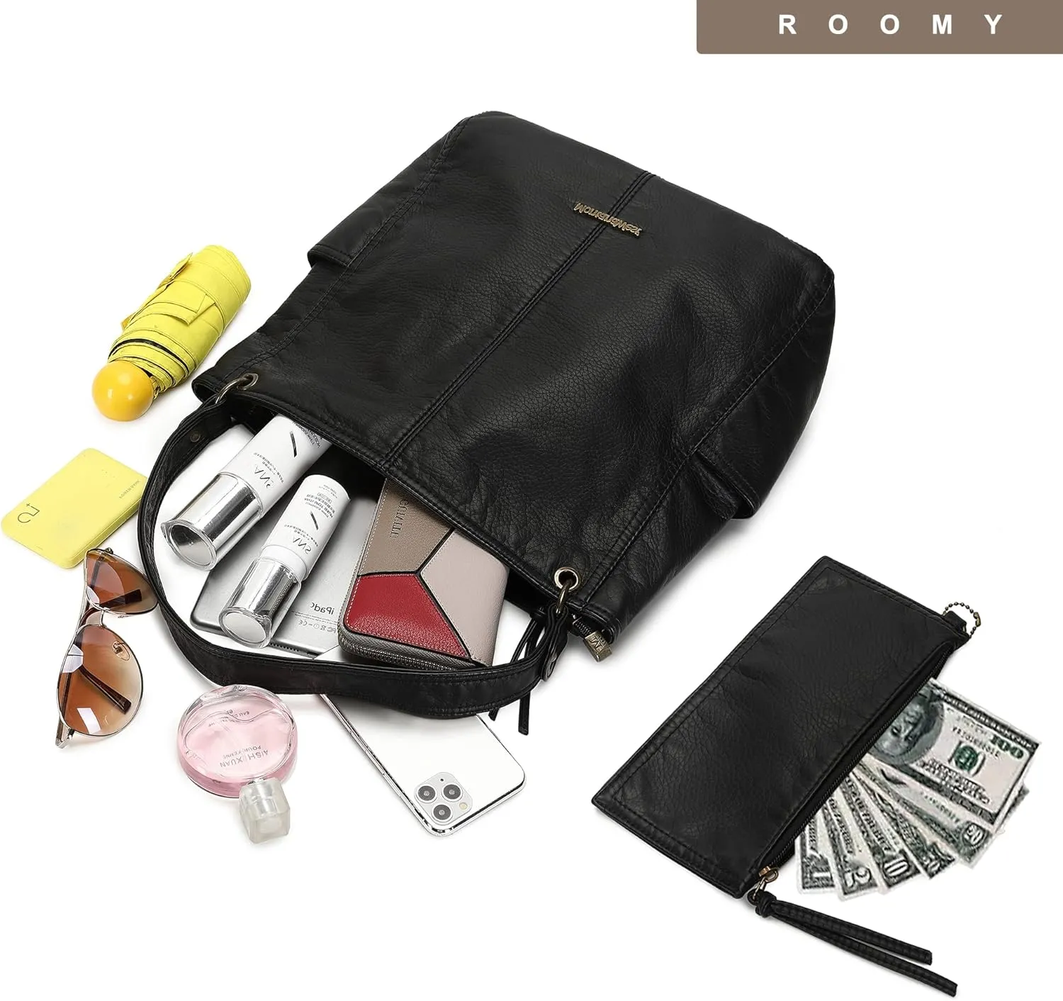 Montana West Hobo Purses for Women Soft Top Handle Shoulder Bag with Wallet Set