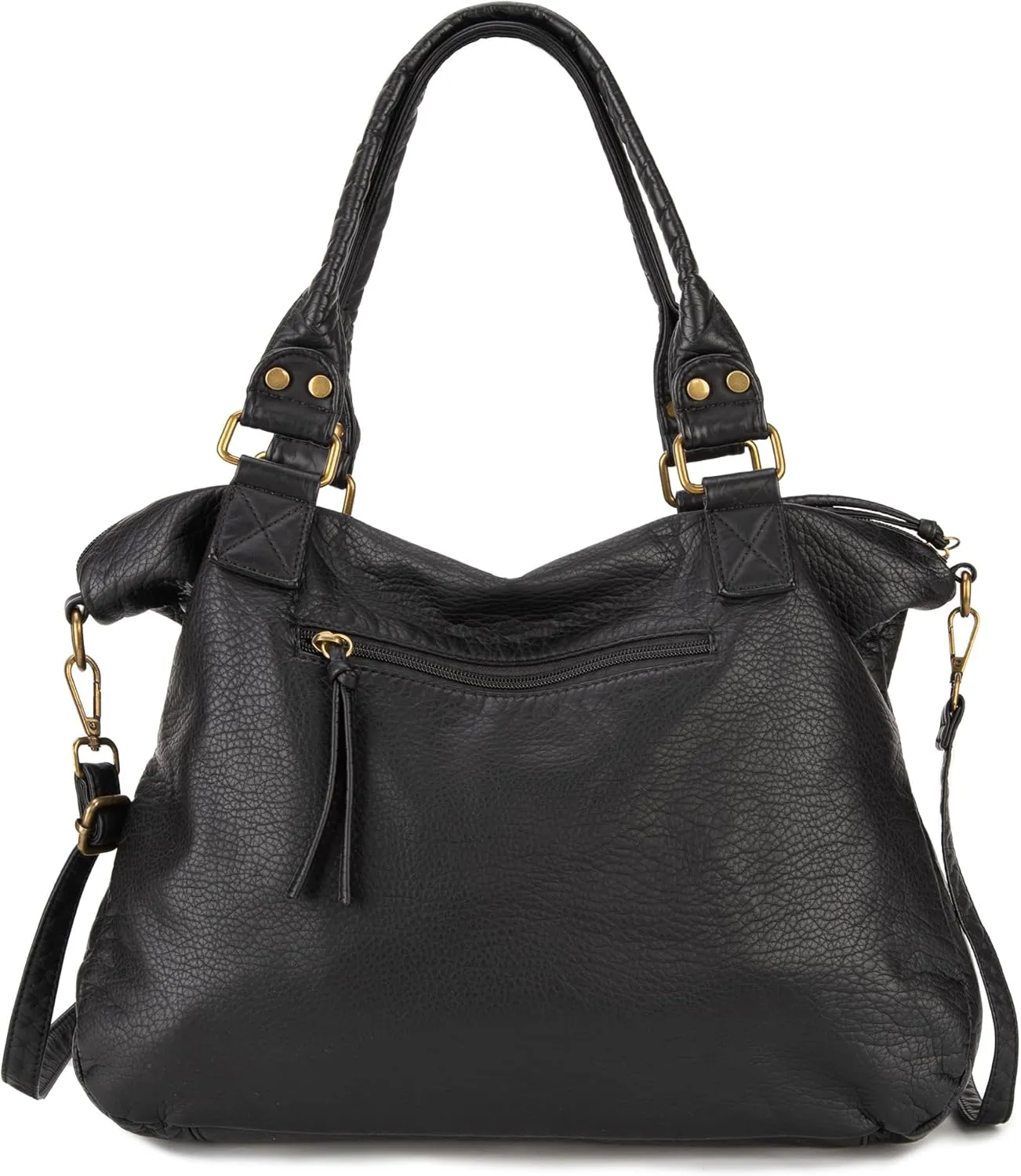 Montana West Washed Leather Hobo Bags for Women Roomy Handbags with Crossbody Strap