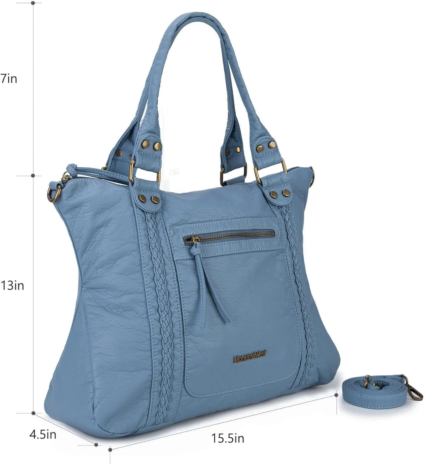 Montana West Washed Leather Hobo Bags for Women Roomy Handbags with Crossbody Strap