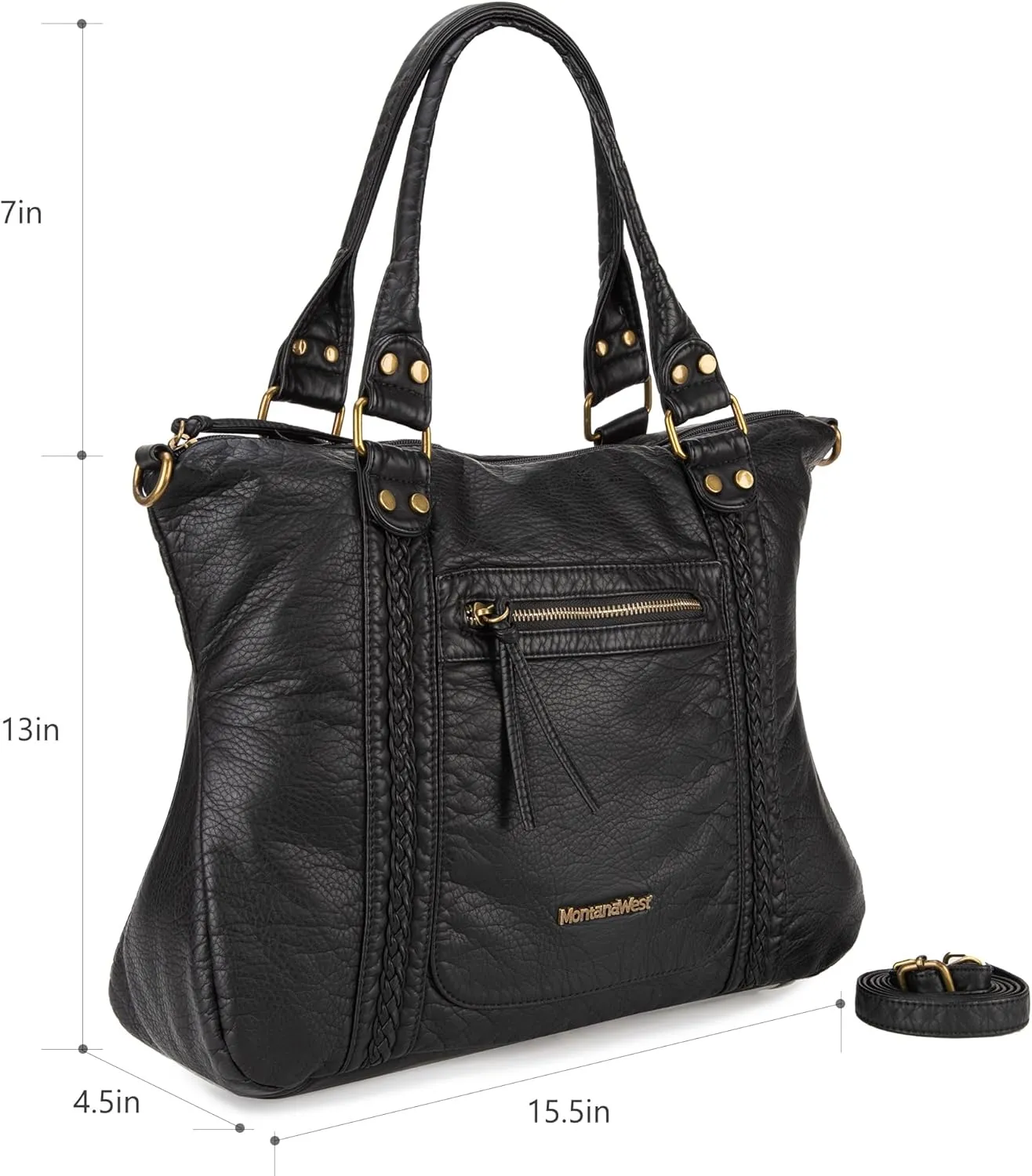 Montana West Washed Leather Hobo Bags for Women Roomy Handbags with Crossbody Strap